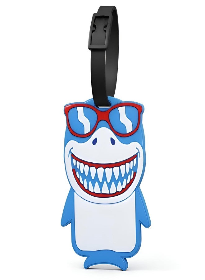 ANINIUCN Shark-Shaped Silicone Luggage Tag - Fun ID Label for Suitcases, Backpacks & Travel Bags - Unique Travel Accessory for Teens & Adults - Image 1